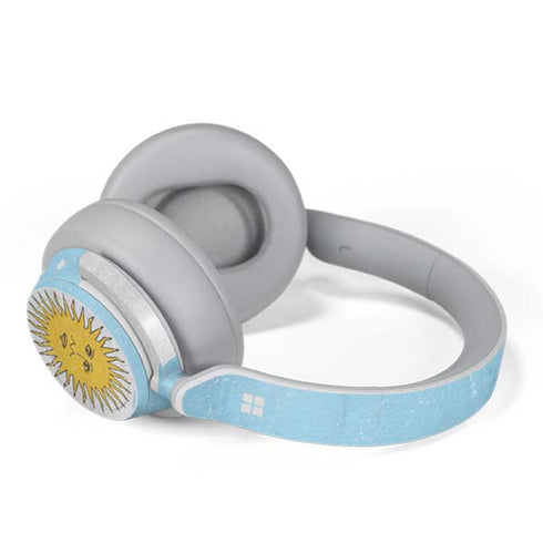 Argentina Flag Distressed Surface Headphones Skin