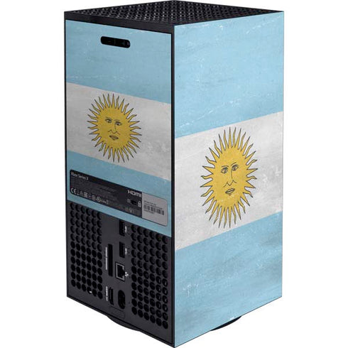 Argentina Flag Distressed XBox Series X Digital Edition Bundle Skin