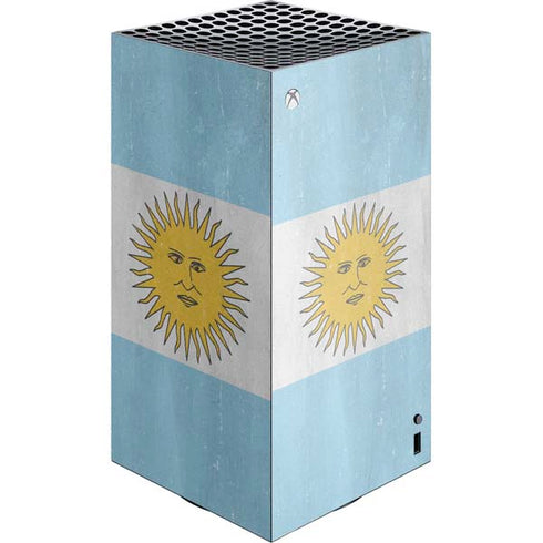Argentina Flag Distressed Xbox Series X Skins
