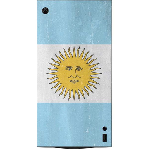 Argentina Flag Distressed XBox Series X Digital Edition Console Skin