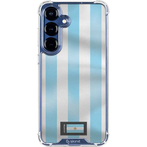 Argentina Soccer Flag Galaxy S25 Clear Case