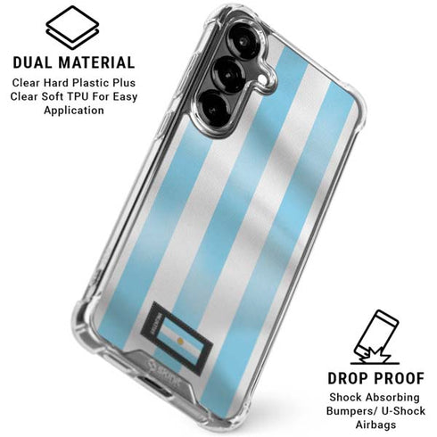 Argentina Soccer Flag Galaxy S26 Plus Clear Case