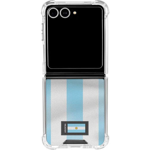 Argentina Soccer Flag Galaxy Z Flip7 Clear Case