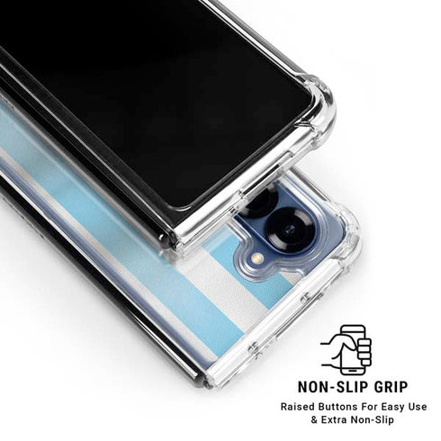 Argentina Soccer Flag Galaxy Z Fold7 Clear Case