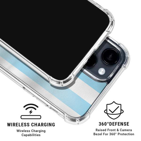 Argentina Soccer Flag iPhone 15 Clear Case