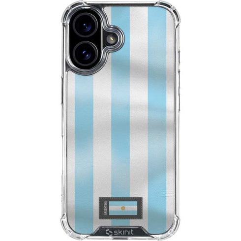 Argentina Soccer Flag iPhone 16 Clear Case