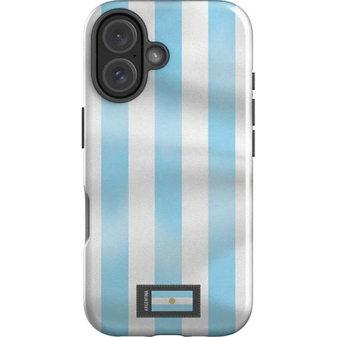 Argentina Soccer Flag iPhone 16 Plus Impact Case