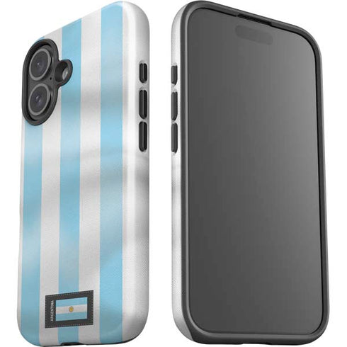 Argentina Soccer Flag iPhone 16 Plus Impact Case