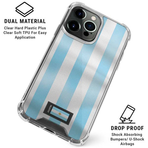 Argentina Soccer Flag iPhone 16 Pro Max Clear Case