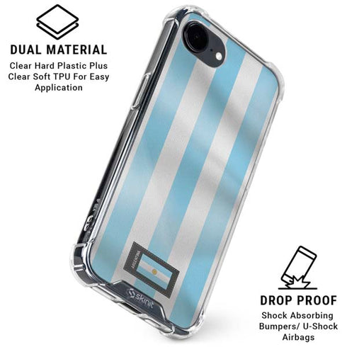 Argentina Soccer Flag iPhone 16e Clear Case