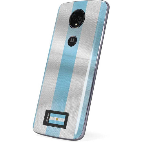 Argentina Soccer Flag Moto E5 Plus Skin