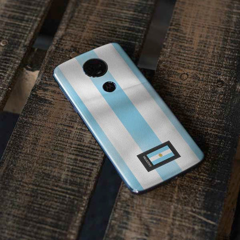 Argentina Soccer Flag Moto E5 Plus Skin
