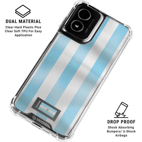 Argentina Soccer Flag Moto G Power 5G (2024) Clear Case