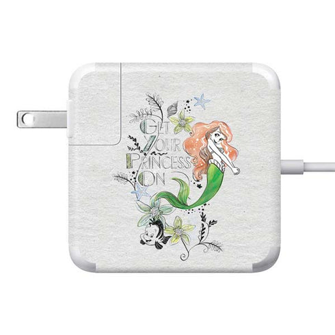 Disney The Little Mermaid Ariel and Flounder Art 85W Power Adapter (15 and 17 inch MacBook Pro Charger) Skin