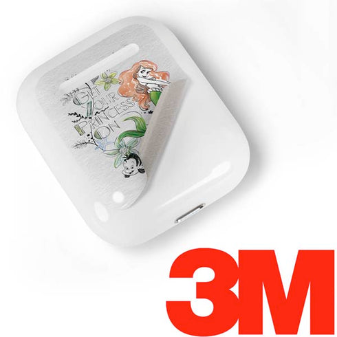 Disney The Little Mermaid Ariel and Flounder Art Apple AirPods Skin