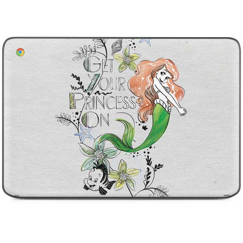 Disney The Little Mermaid Ariel and Flounder Art HP Chromebook Skin