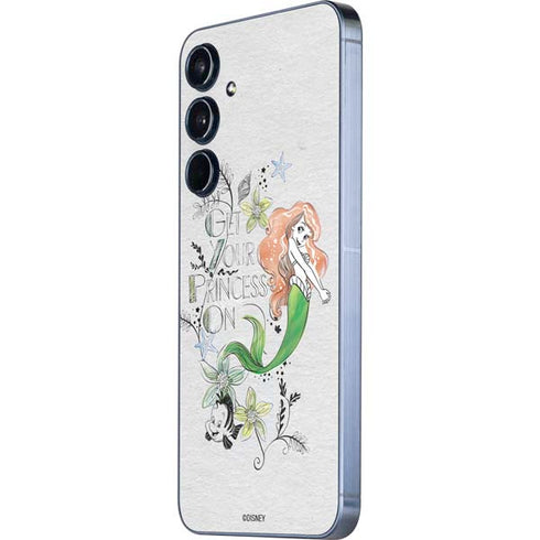 Disney The Little Mermaid Ariel and Flounder Art Galaxy A35 5G Skin