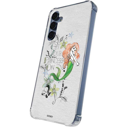 Disney The Little Mermaid Ariel and Flounder Art Galaxy A55 5G Clear Case
