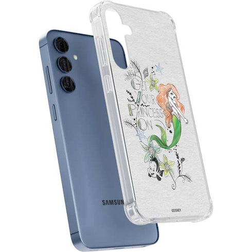 Disney The Little Mermaid Ariel and Flounder Art Galaxy A55 5G Clear Case