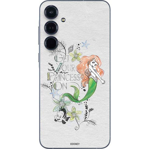 Disney The Little Mermaid Ariel and Flounder Art Galaxy A55 5G Skin
