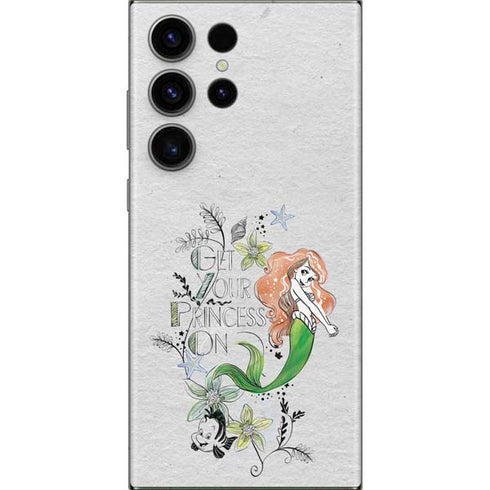 Disney The Little Mermaid Ariel and Flounder Art Galaxy Skins