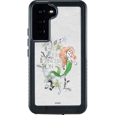 Disney The Little Mermaid Ariel and Flounder Art Galaxy S24 Plus Waterproof Case
