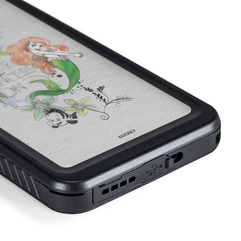 Disney The Little Mermaid Ariel and Flounder Art Galaxy S24 Plus Waterproof Case