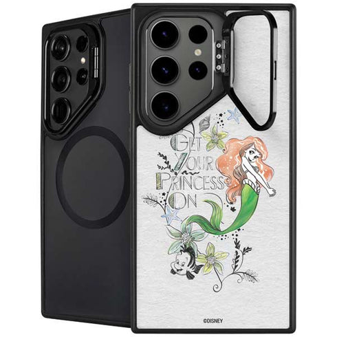 Disney The Little Mermaid Ariel and Flounder Art Galaxy S25 Ultra Kickstand Case