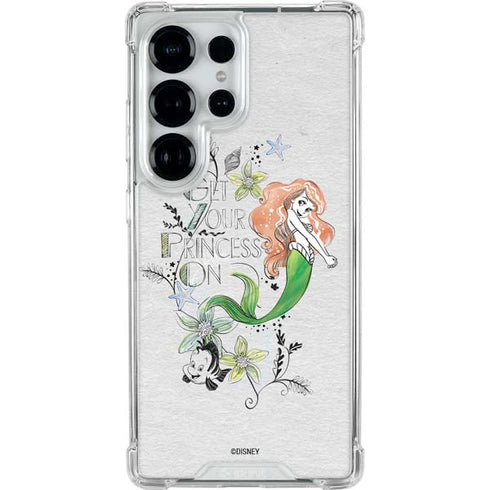 Disney The Little Mermaid Ariel and Flounder Art Galaxy S25 Ultra Clear Case