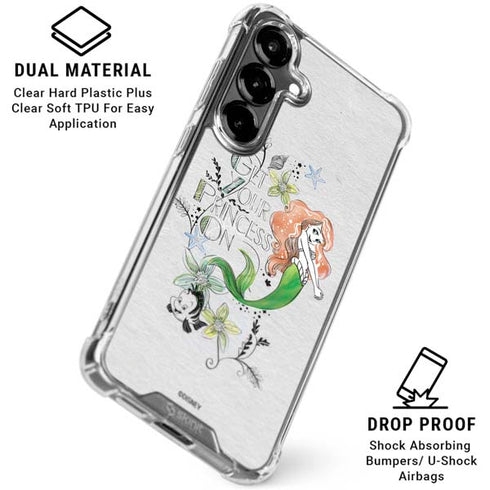 Disney The Little Mermaid Ariel and Flounder Art Galaxy S26 Clear Case
