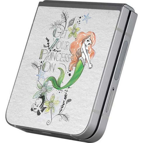 Disney The Little Mermaid Ariel and Flounder Art Galaxy Z Flip6 Skin