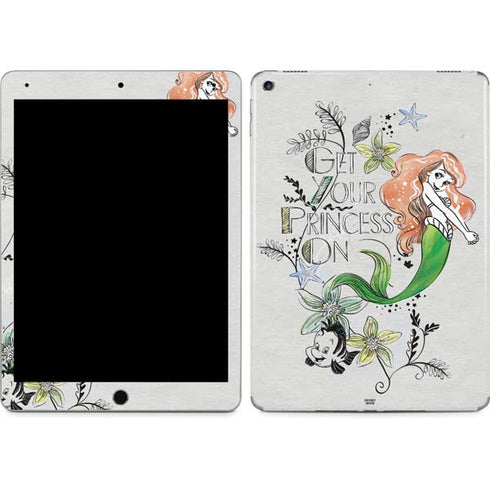 Disney The Little Mermaid Ariel and Flounder Art iPad Skins