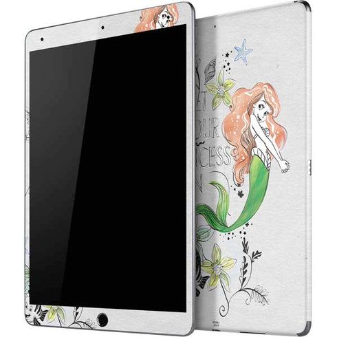 Disney The Little Mermaid Ariel and Flounder Art iPad Skins