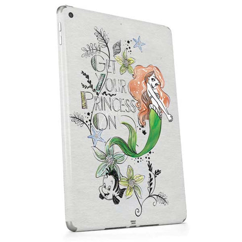 Disney The Little Mermaid Ariel and Flounder Art Apple iPad Skin