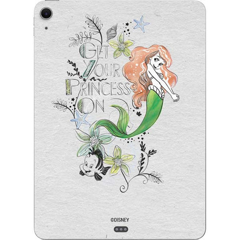 Disney The Little Mermaid Ariel and Flounder Art Apple iPad Air Skin