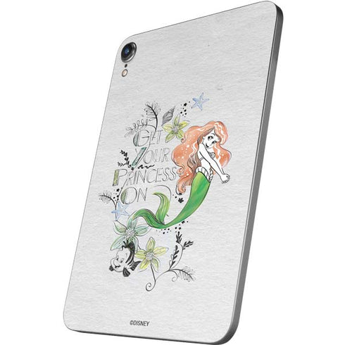 Disney The Little Mermaid Ariel and Flounder Art Apple iPad Mini Skin