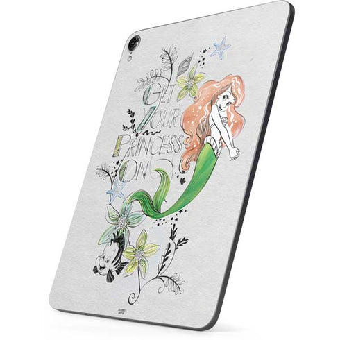 Disney The Little Mermaid Ariel and Flounder Art Apple iPad Pro Skin