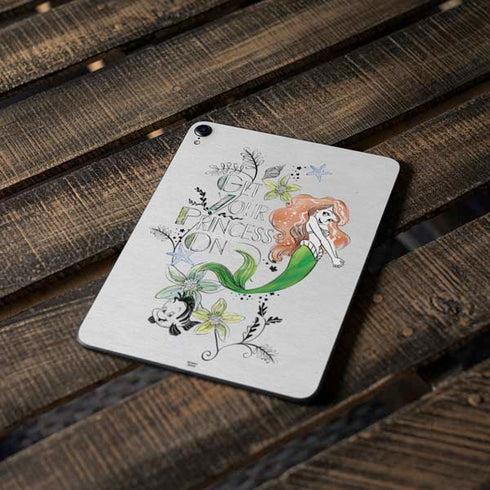 Disney The Little Mermaid Ariel and Flounder Art Apple iPad Pro Skin