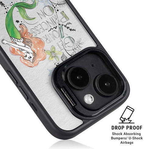 Disney The Little Mermaid Ariel and Flounder Art iPhone 14 Plus Kickstand Case