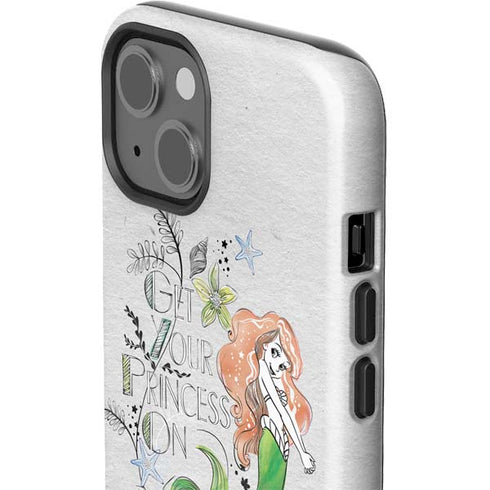 Disney The Little Mermaid Ariel and Flounder Art iPhone 15 Impact Case