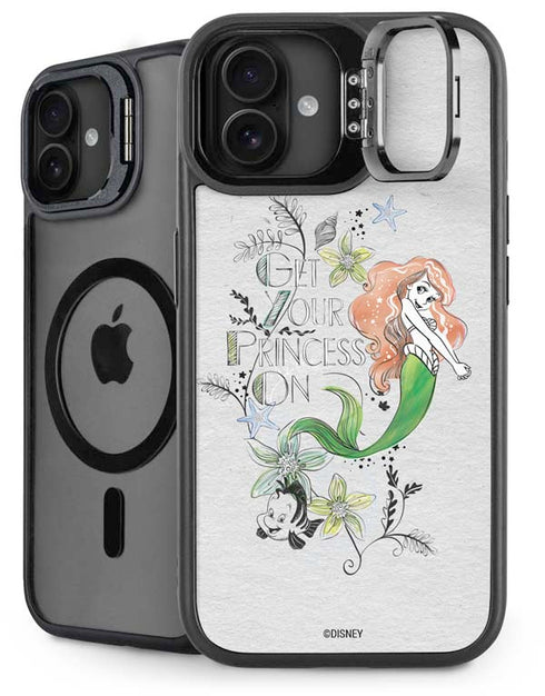 Disney The Little Mermaid Ariel and Flounder Art iPhone 16 Kickstand Case