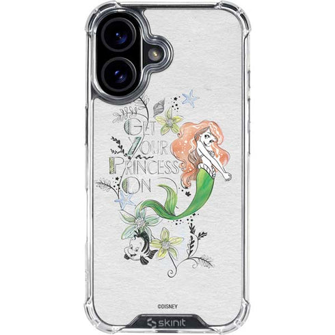 Disney The Little Mermaid Ariel and Flounder Art iPhone 16 Plus Clear Case
