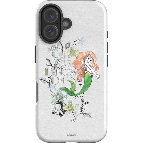 Disney The Little Mermaid Ariel and Flounder Art iPhone 16 Plus Impact Case