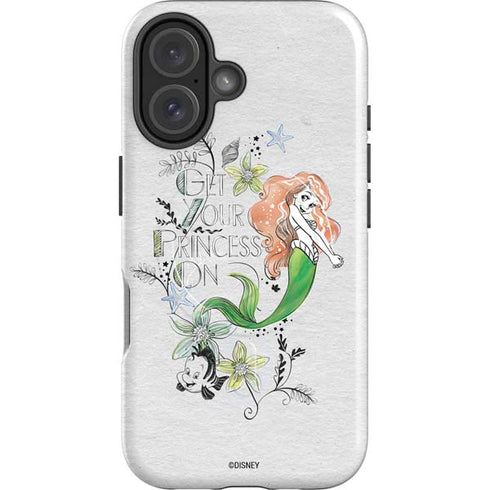 Disney The Little Mermaid Ariel and Flounder Art iPhone 16 Plus Magsafe Impact Case