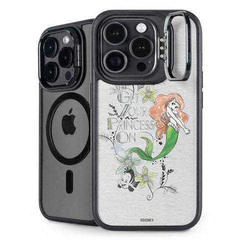 Disney The Little Mermaid Ariel and Flounder Art iPhone 16 Pro Kickstand Case