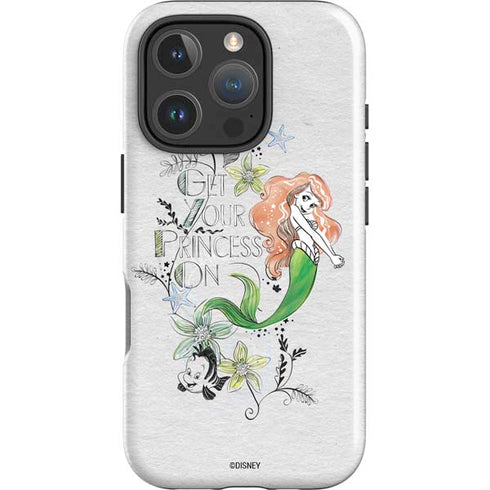 Disney The Little Mermaid Ariel and Flounder Art iPhone 16 Pro Magsafe Impact Case