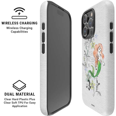 Disney The Little Mermaid Ariel and Flounder Art iPhone 16 Pro Magsafe Impact Case