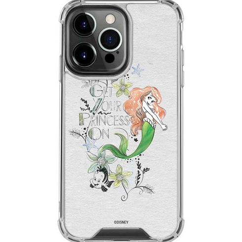 Disney The Little Mermaid Ariel and Flounder Art iPhone 16 Pro Max Clear Case