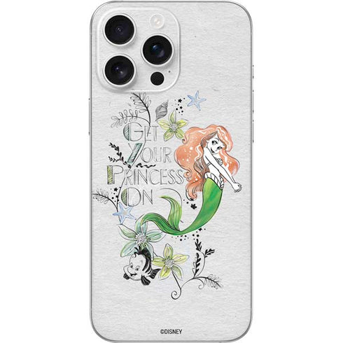 Disney The Little Mermaid Ariel and Flounder Art iPhone 16 Pro Max Skin
