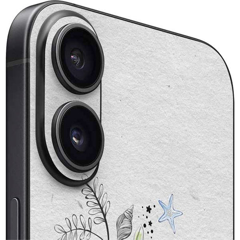 Disney The Little Mermaid Ariel and Flounder Art iPhone 16 Skin